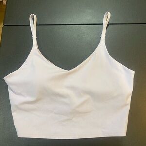 Athleta Vneck Pilates workout top Medium Light Lilac